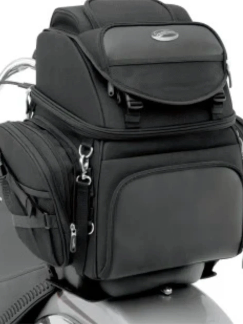 Black Men's Motorcycle Backpack